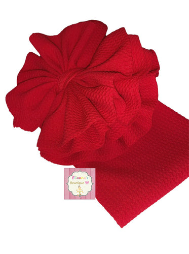 Red Shredded headwrap/solid headwrap