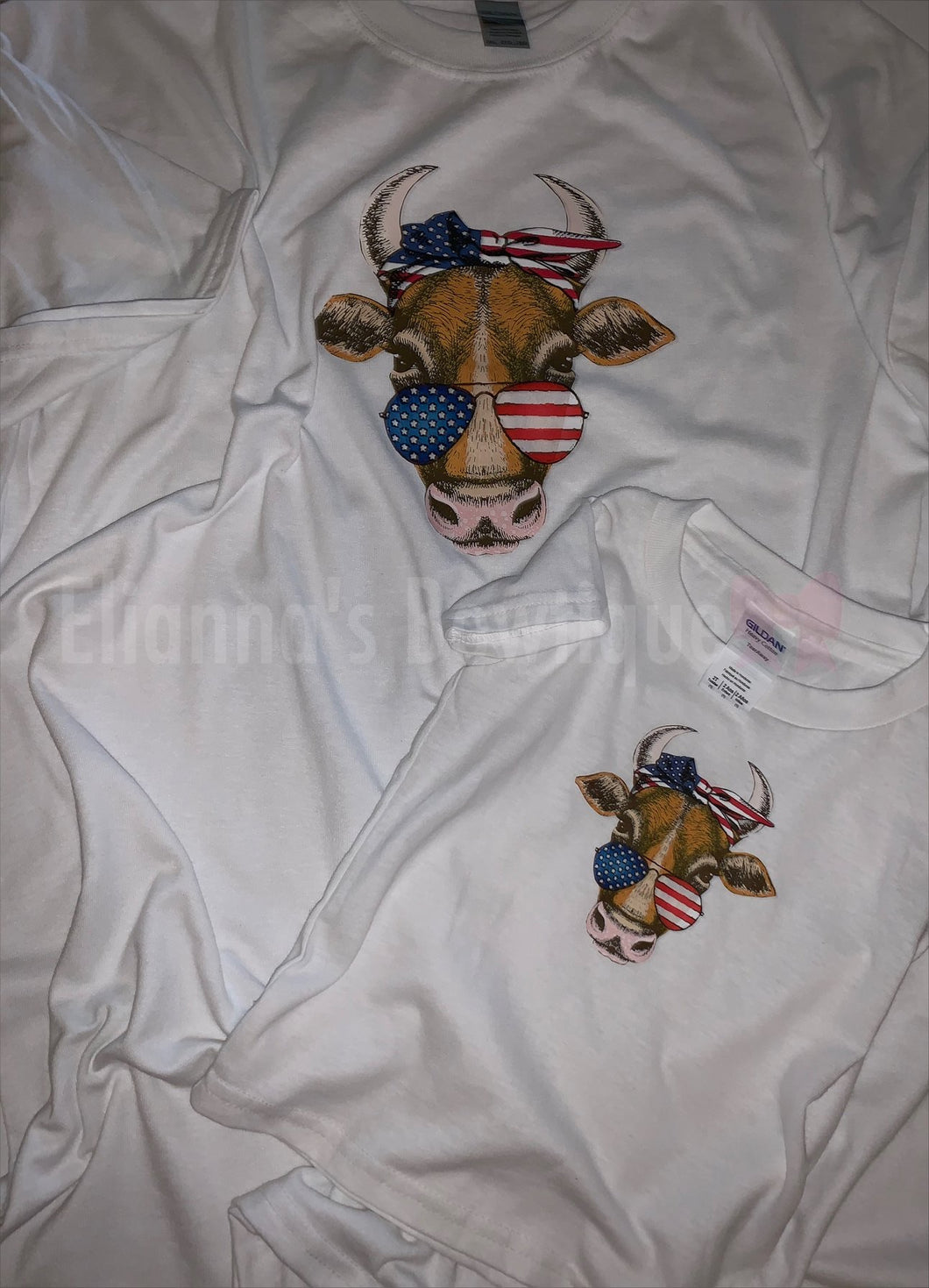 Cowhide 4th of July shirt/mommy and me/ America/ Veterans Day