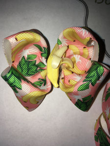 Banana Baby girl piggy tails set/ chongitos