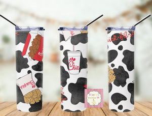 Chich fill a tumbler cup/cow