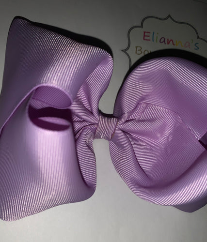 Light purple/lavander solid color Hair bow