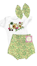 Load image into Gallery viewer, Avocado set headwrap,bummie and Shirt/ love summer/aguacate