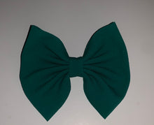 Load image into Gallery viewer, Teal solid color baby headwrap/ headband/clip bow