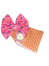 Cargar imagen en el visor de la galería, Baby ice cream cone headwrap/Sprinkles headwrap