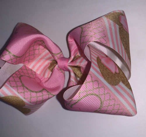 Pink Minnie Mouse hair bow