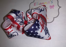 Load image into Gallery viewer, 4th of July hair bow/America/ Veterans Day
