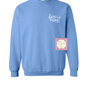 Boy mom Crewneck sweatshirt /sweater/sueter/blue