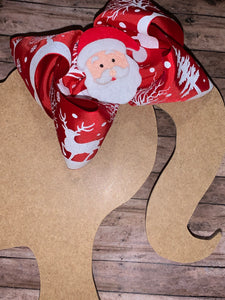 Christmas santa claus hair bow/navidad