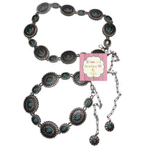 Load image into Gallery viewer, Turquoise concho belt mom &amp; me baby /toddler/Adult/adjustable/motherdaughter/cinto/belts