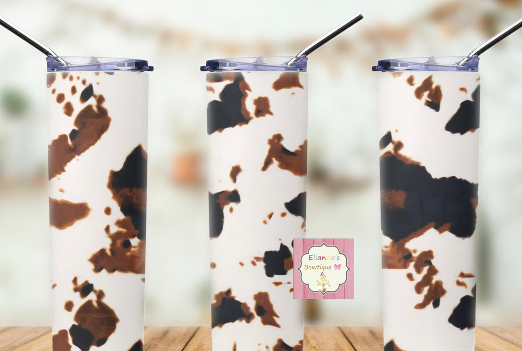 Cowhide tumbler cup/Cow/vaca