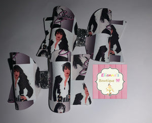 Selena quintanilla Piggy tails Set bows/pares/vinyl/chongitos