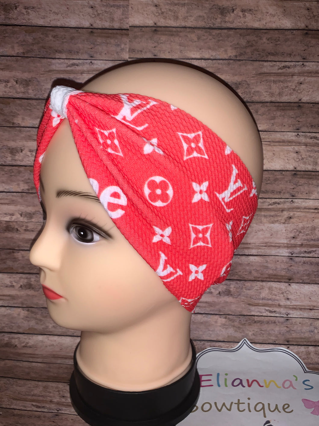 Boujee Red headwrap/headband// Diadema para Adulto