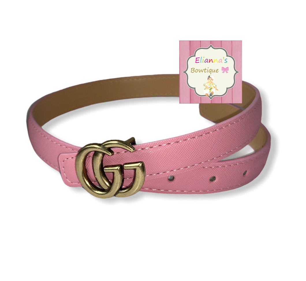 Pink GG belt /unisex /baby / toddler/belts