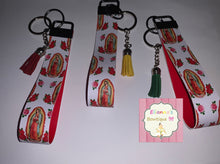 Load image into Gallery viewer, Virgen de Guadalupe llavero/keychain/wristlet keychain