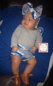 El Salvador Set headwrap & Bummie /Salvador Flag/EXCLUSIVE