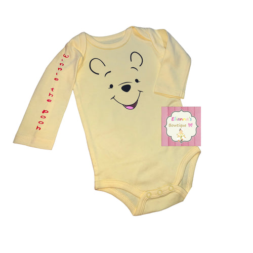 baby winnie the pooh long sleeve onesie/unisex/boys/girlshirt