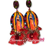 Cargar imagen en el visor de la galería, Aretes de la Virgen de Guadalupe /earrings /