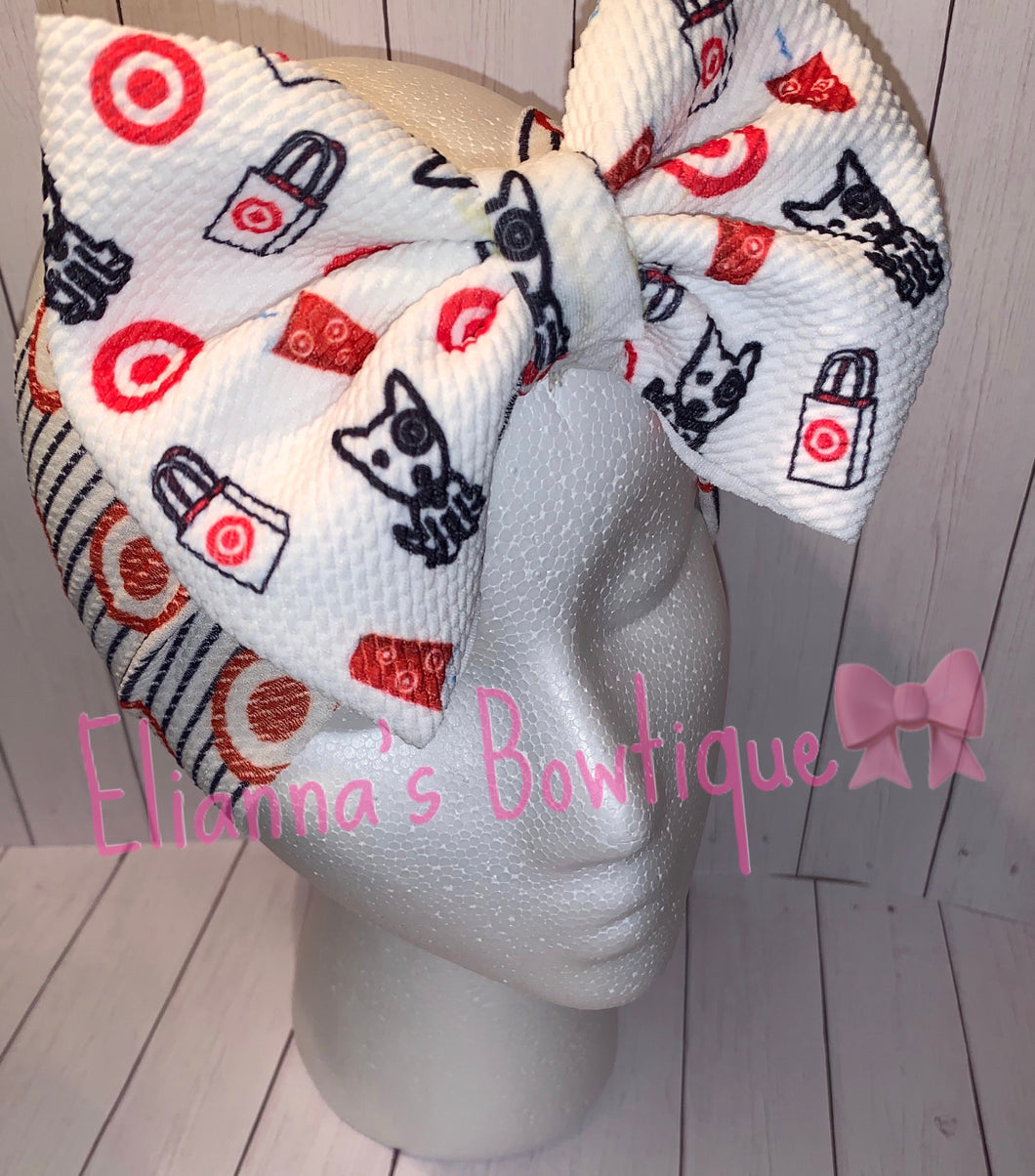 Red Target baby headband /headwrap/shopping