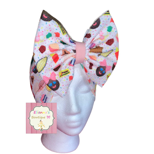 Paleta payaso ,elotes ,duvalin Mexican candies headwrap/clip bow