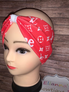 Boujee Red headwrap/headband// Diadema para Adulto