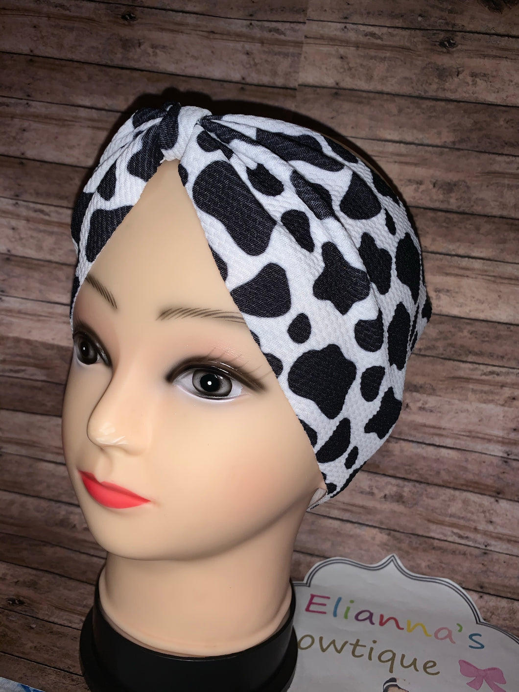 Cow spots Adult headwrap/headband/Diadema para Adulto