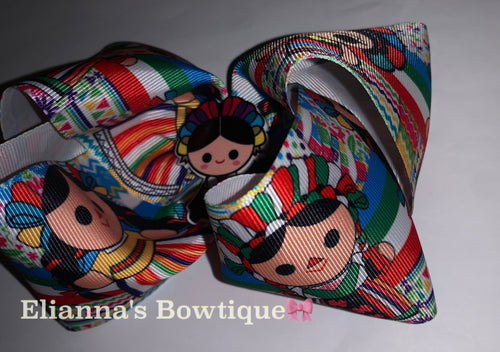 Moño Tricolor Mexicanita /Hair bow