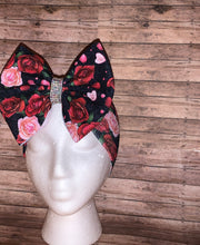 Load image into Gallery viewer, Baby valentine&#39;s day roses headwrap /headband /