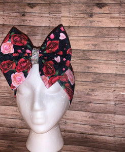 Baby valentine's day roses headwrap /headband /