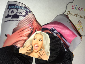 Cardi b Black Hair bow - Elianna's Bowtique