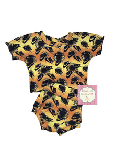 Sunflower set Top &  bummie/shirt/girasoles