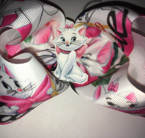 Marie aristocats Hair bow - Elianna's Bowtique