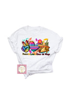 Load image into Gallery viewer, Peace love cinco de mayo shirts / cinco de mayo / tacos